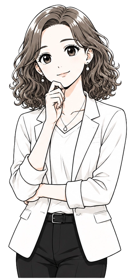 営業・販促・事業の課題から必要な施策を考える女性イラスト